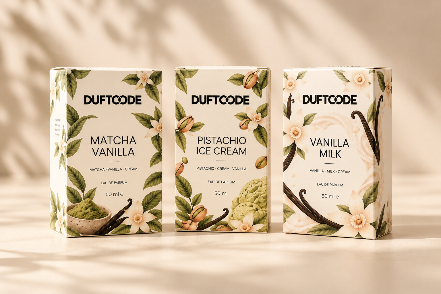 Originalverpackungen der DUFTCODE Duftwelt